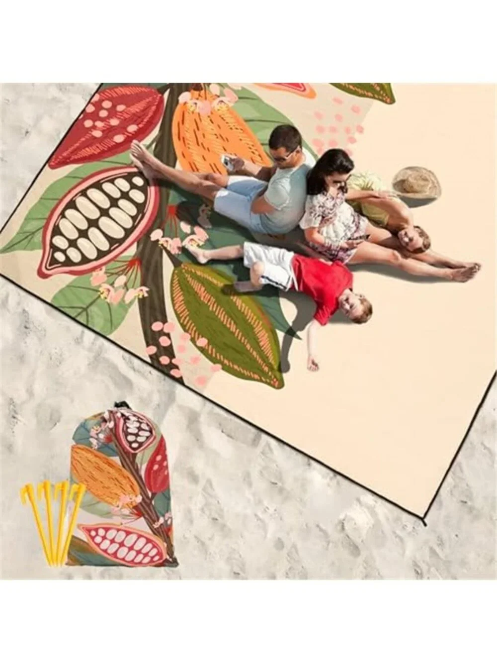 Oversized Beach Blanket Sandproof Waterproof Picnic Camping Travel Mat 79x83